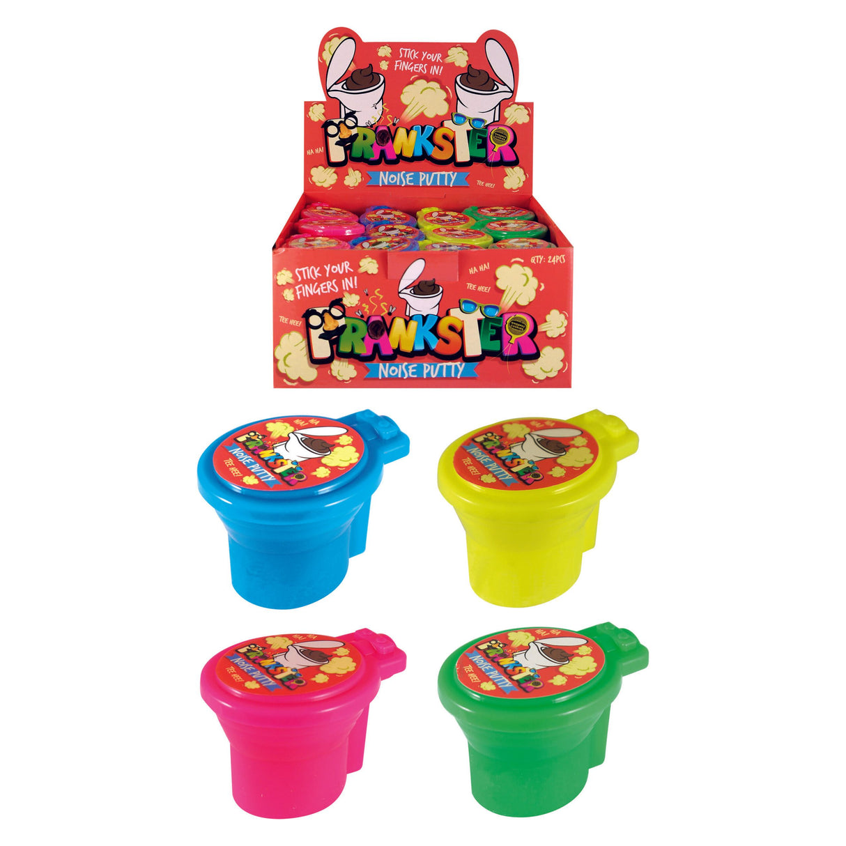 Small Putty Noise Toilet 4 Assorted Colours Quantities of 24 Wholesale