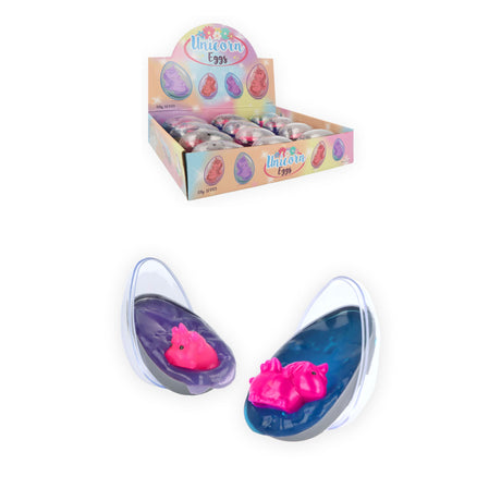 Unicorn Slime Egg (8.5cm x 5.5cm) Quantities of 12 Wholesale
