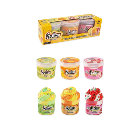 3 Pack Butter Slime Scented Fruits 45g Quantities of 4 Wholesale