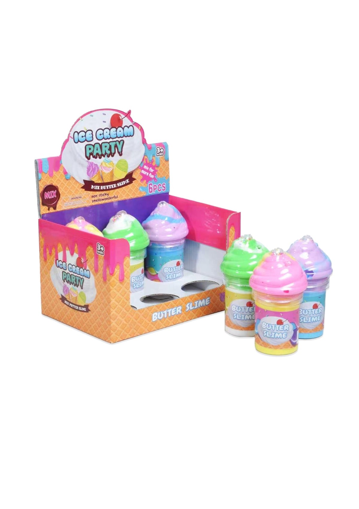 Ice Cream Butter Slime Quantities of 6
