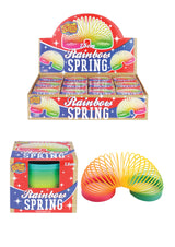 Rainbow Spring toy in various colors, 7.5cm size.