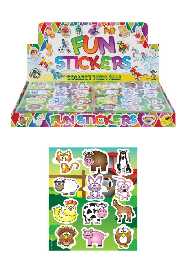 Farm Sticker Sheet with fun farm animal designs for decorating notebooks and planners.