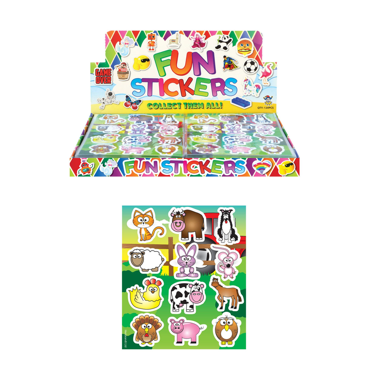 Farm Animal Sticker Sheets (10cm x 11.5cm) Wholesale