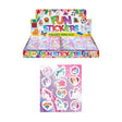 Sparkly unicorn sticker sheet with whimsical designs for notebooks and laptops.