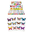 Butterfly tattoo pack of 12 with various colorful designs.