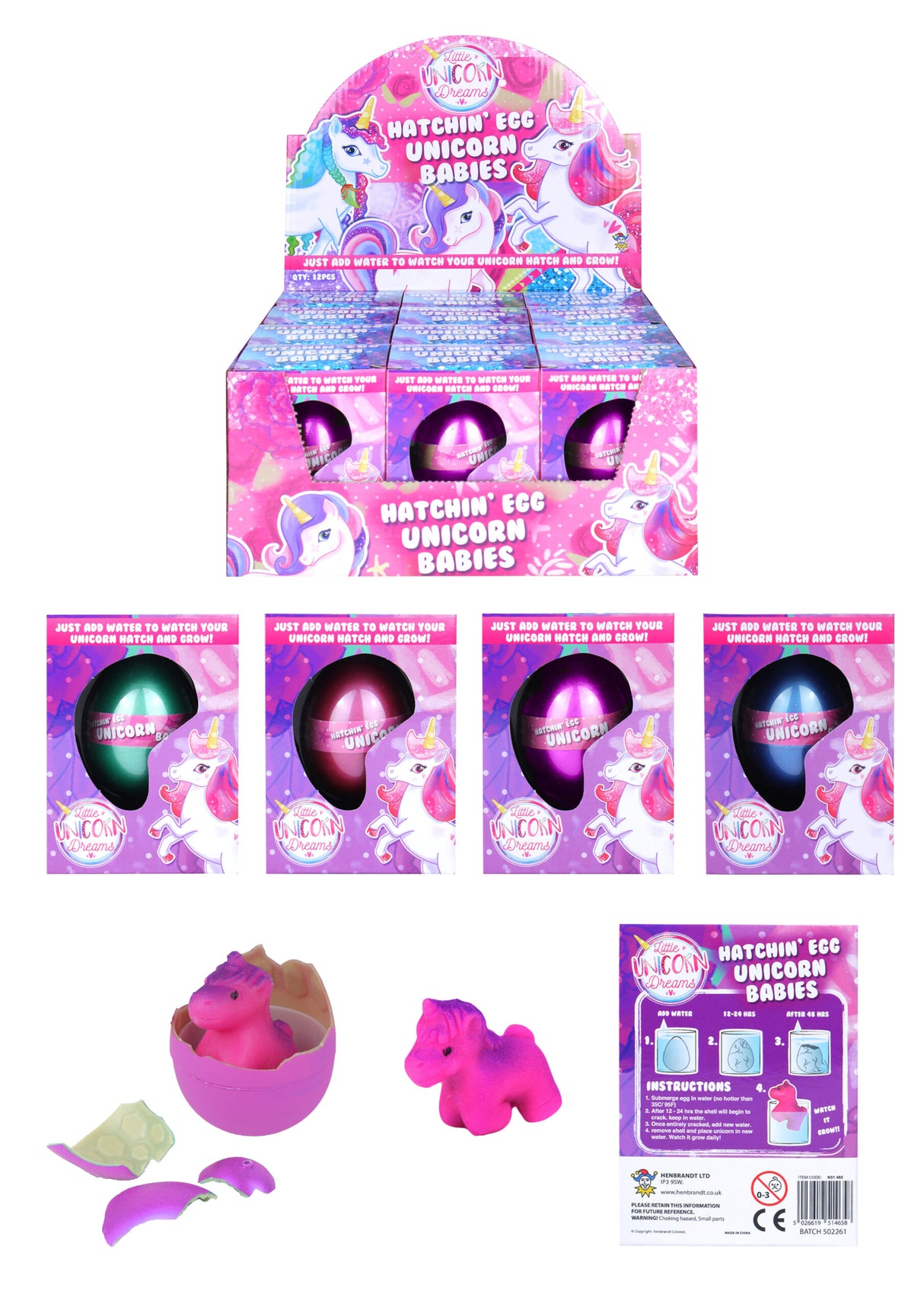 Hatching Unicorn Eggs Quantites of 12