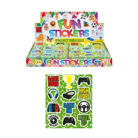Gamer Sticker Sheets (10cm x 11.5cm) Wholesale
