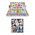 Space sticker sheet with colorful cosmic designs, ideal for laptops and water bottles.