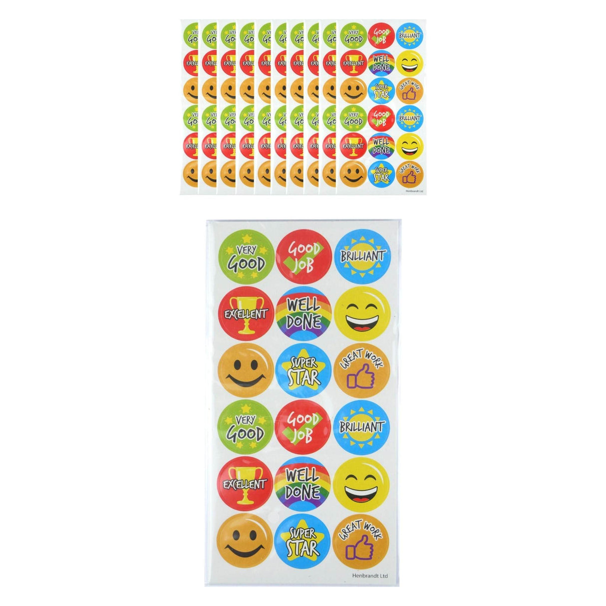 Teacher rewards large sticker sheets with 180 fun stickers for educators.