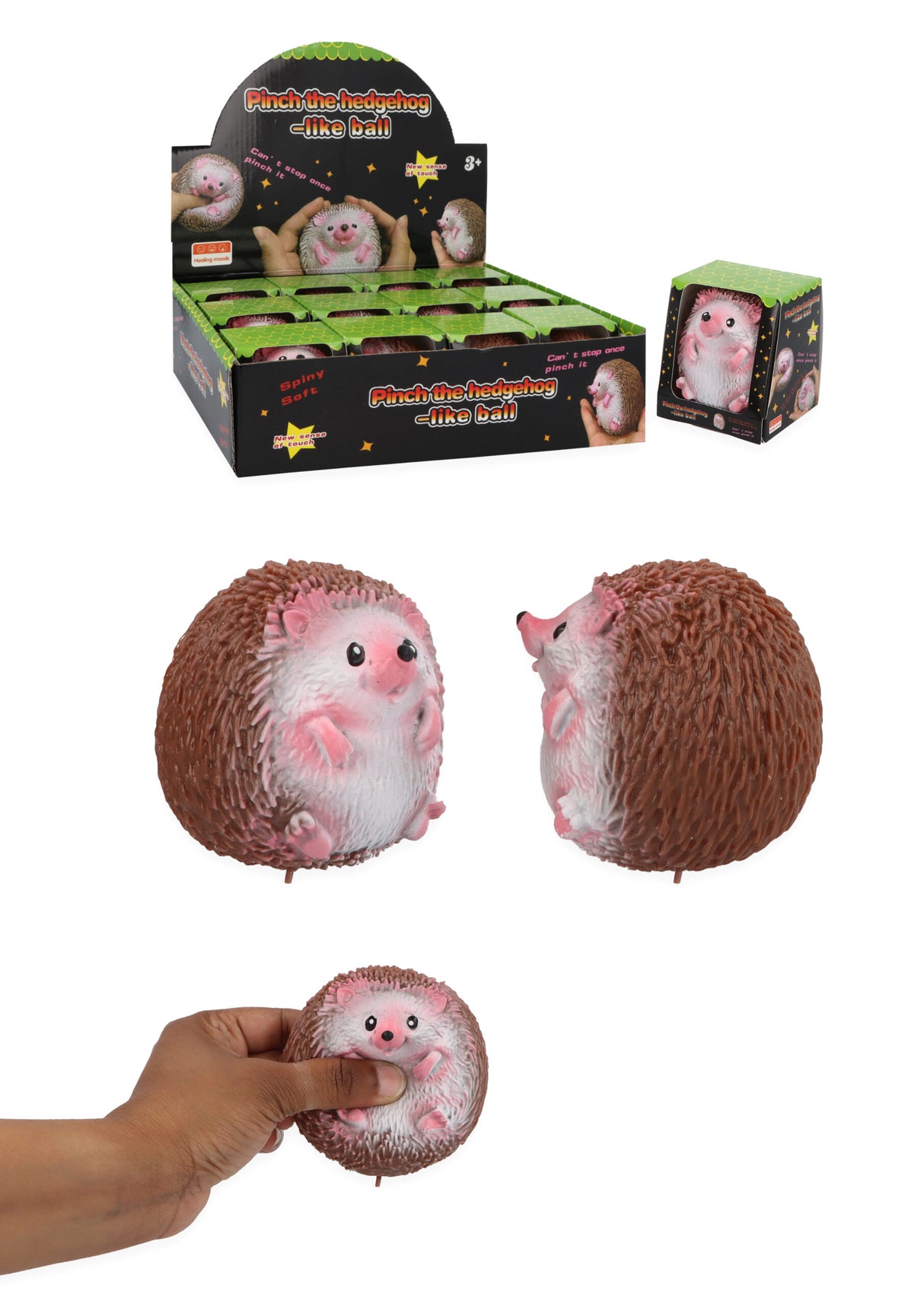 Hedgehog Squeeze Toy (7cm) Quantities of 12