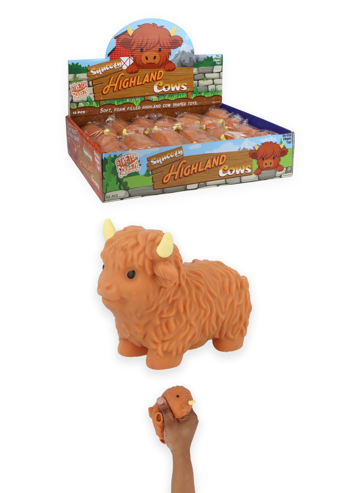 Squeeze Highland Cow Quantities of 12