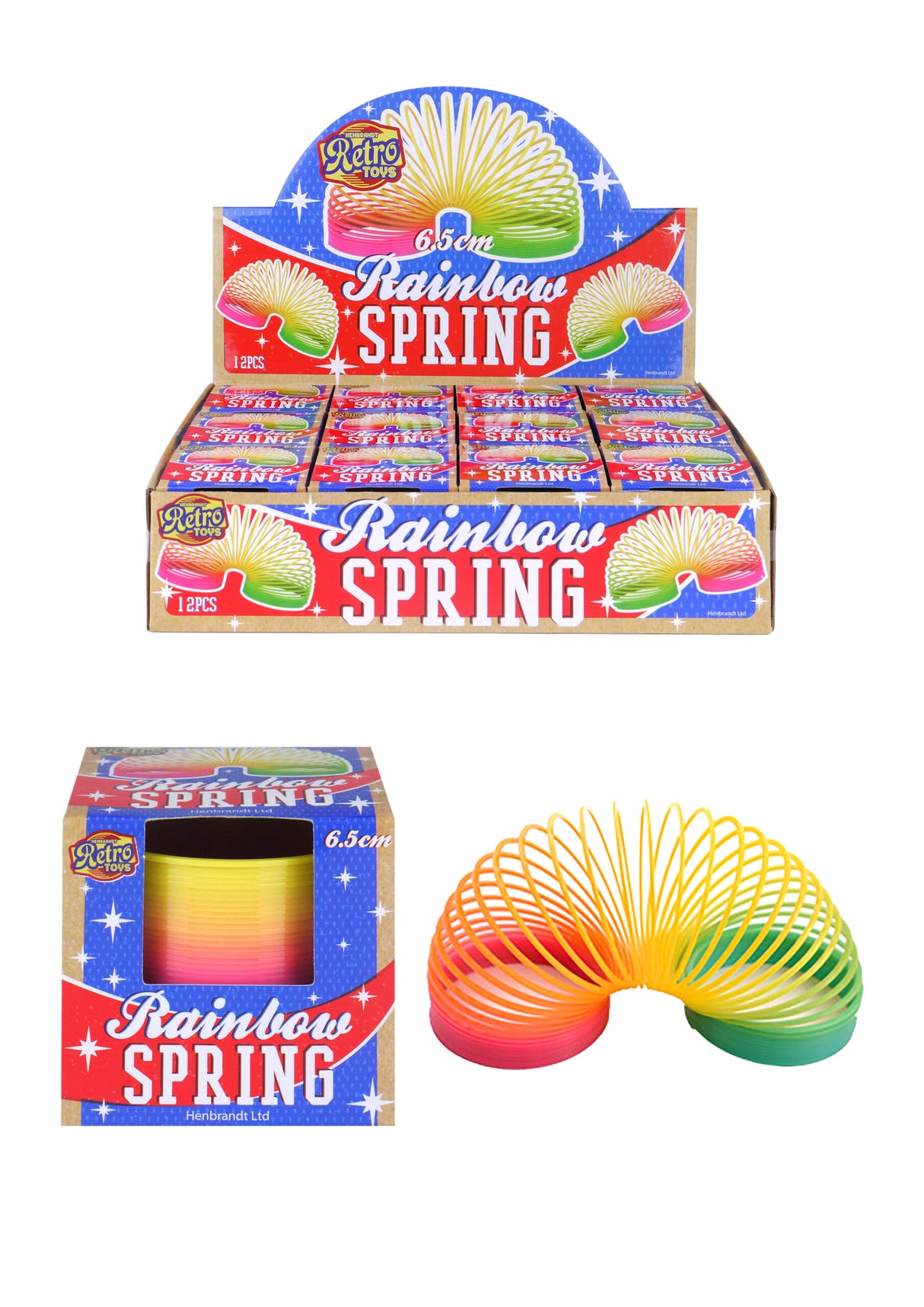 Rainbow Spring (6.5cm) Quantities of 12