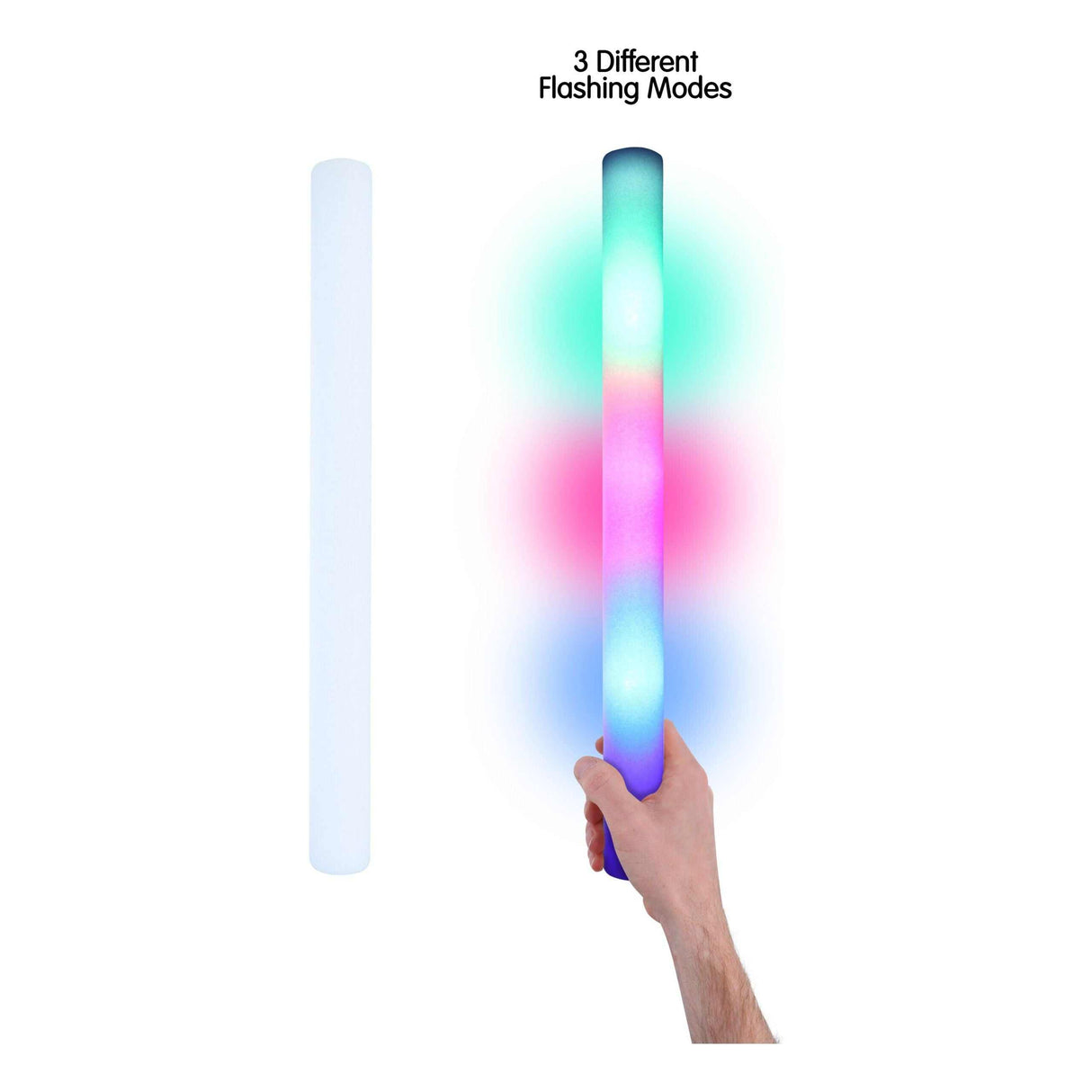 Multi Colour LED Foam Glow Sticks (48cm x 4cm)