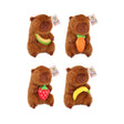 Plush Capybara with fruit 17cm Quantities of 12 Wholesale