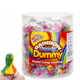 Mr Candy Rainbow Stripe Candy Dummy on Plastic Ring Quantities of 50 Wholesale