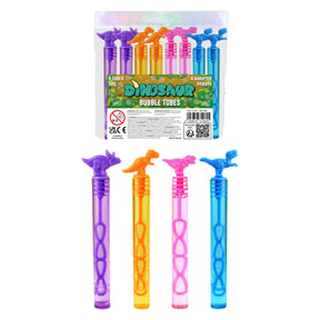 8 Pack Dinosaur Bubble Tubes 5ml Quantities of 18 Wholesale