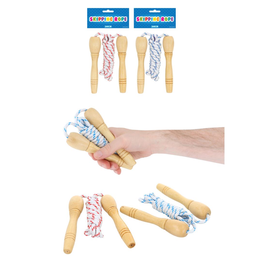 Wood Handled Skipping Rope 2m Wholesale