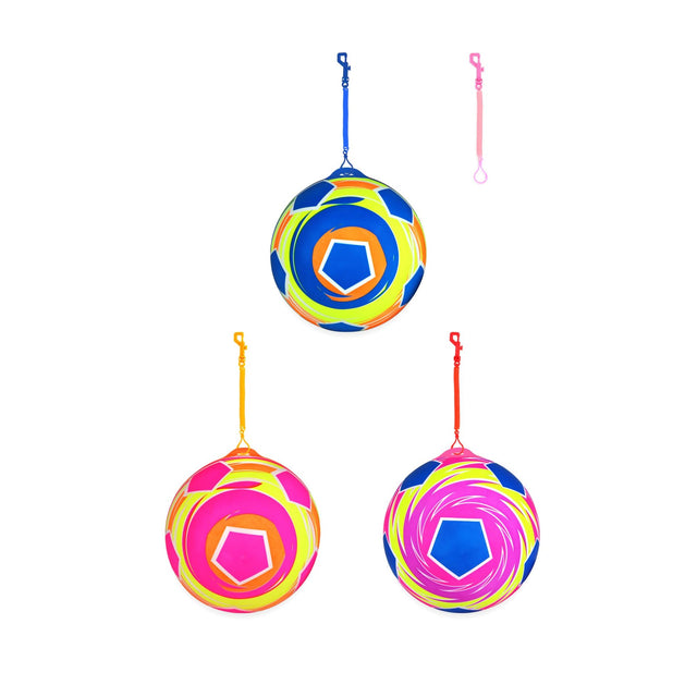 PVC Abstract Football Ball (25cm) with keychain quantities of 24 Wholesale
