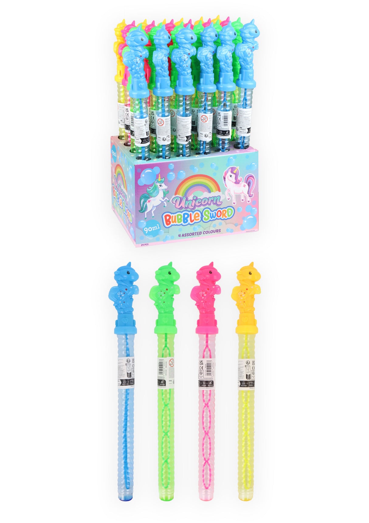 Unicorn Bubble Sword (90ml / 35cm) Quantities of 24