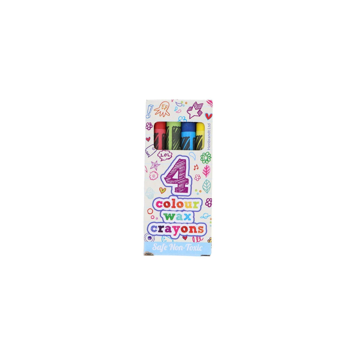 Mini Wax Crayon Packs with 4 Assorted Vibrant Colors