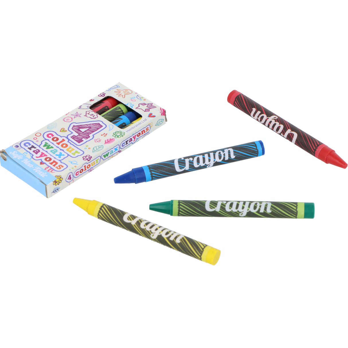 Mini Wax Crayon Packs 4 Assorted Colours - TC Toys