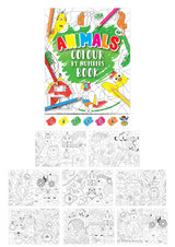 Mini Animal Colour By Numbers Colouring Book with numbered animal illustrations.