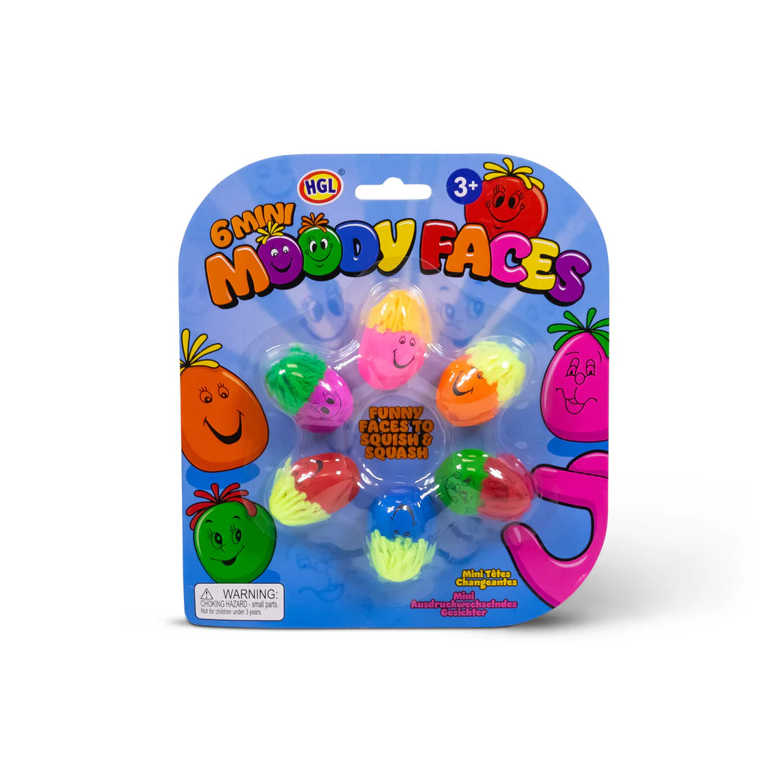 6 pack Mini Moody Faces Quantities of 24