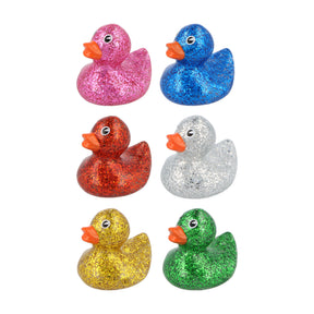 Mini Glitter Rubber Ducks (5cm) Sold in quantities of 12 Wholesale