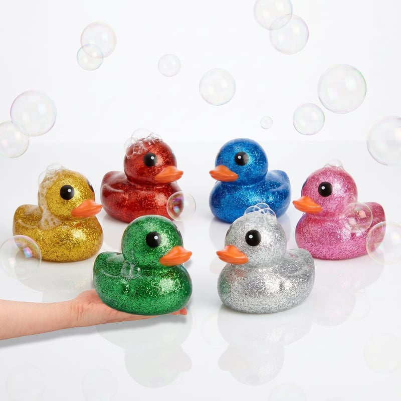 Giant Glitter Duck Toy (17.5cm, 160g) Quantities of 6 Wholesale
