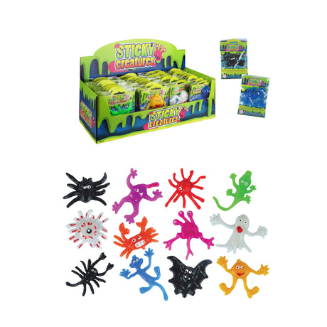 Large Sticky Creatures 9-11cm Quantities of 48 Wholesale