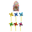 Mini Foil Windmill 7cm in assorted colors, ideal for outdoor fun and decoration.