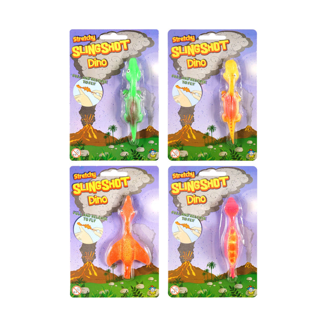 Stretchy Dinosaur Slingshot Shooter Quantities of 12 Wholesale