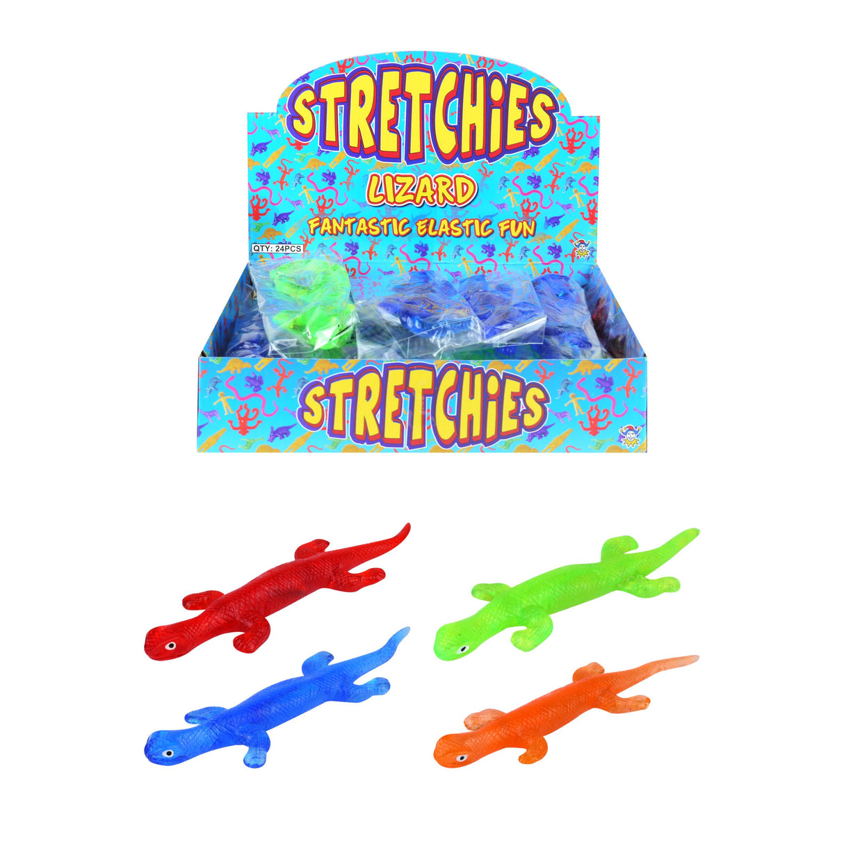 Stretchy Sticky Lizard 22cm Quantities of 24