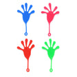 Large Stretch Sticky Hands with Cord (11cm) Quantities of 12 Wholesale