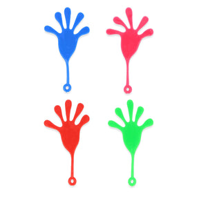 Large Stretch Sticky Hands with Cord (11cm) Quantities of 12 Wholesale