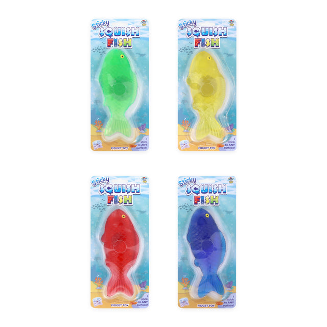 Stretchy Sticky Fish (17.6cm x 6.5cm) Quantities of 12 Wholesale