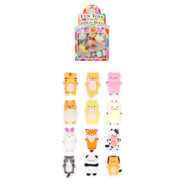 Lying Animal Squishies (4.3cm) Quantities of 96 Wholesale