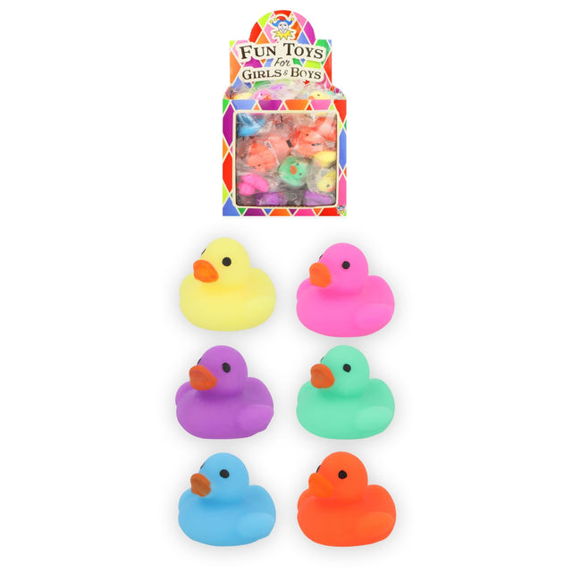 Mini Neon Duck Squishies (3.5cm) quantities of 72 Wholesale