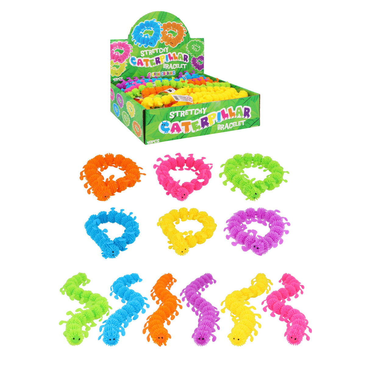 Caterpillar Bracelet (26cm x 3cm) Quantities of 48 Wholesale