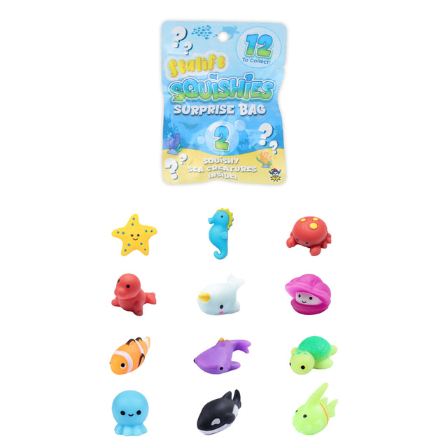 Squishy Sea Life Surprise Toy Set (2 Piece) Quantities of 24 bags Wholesale