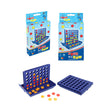 Travel size 4 in a row game, compact and lightweight for on-the-go fun.
