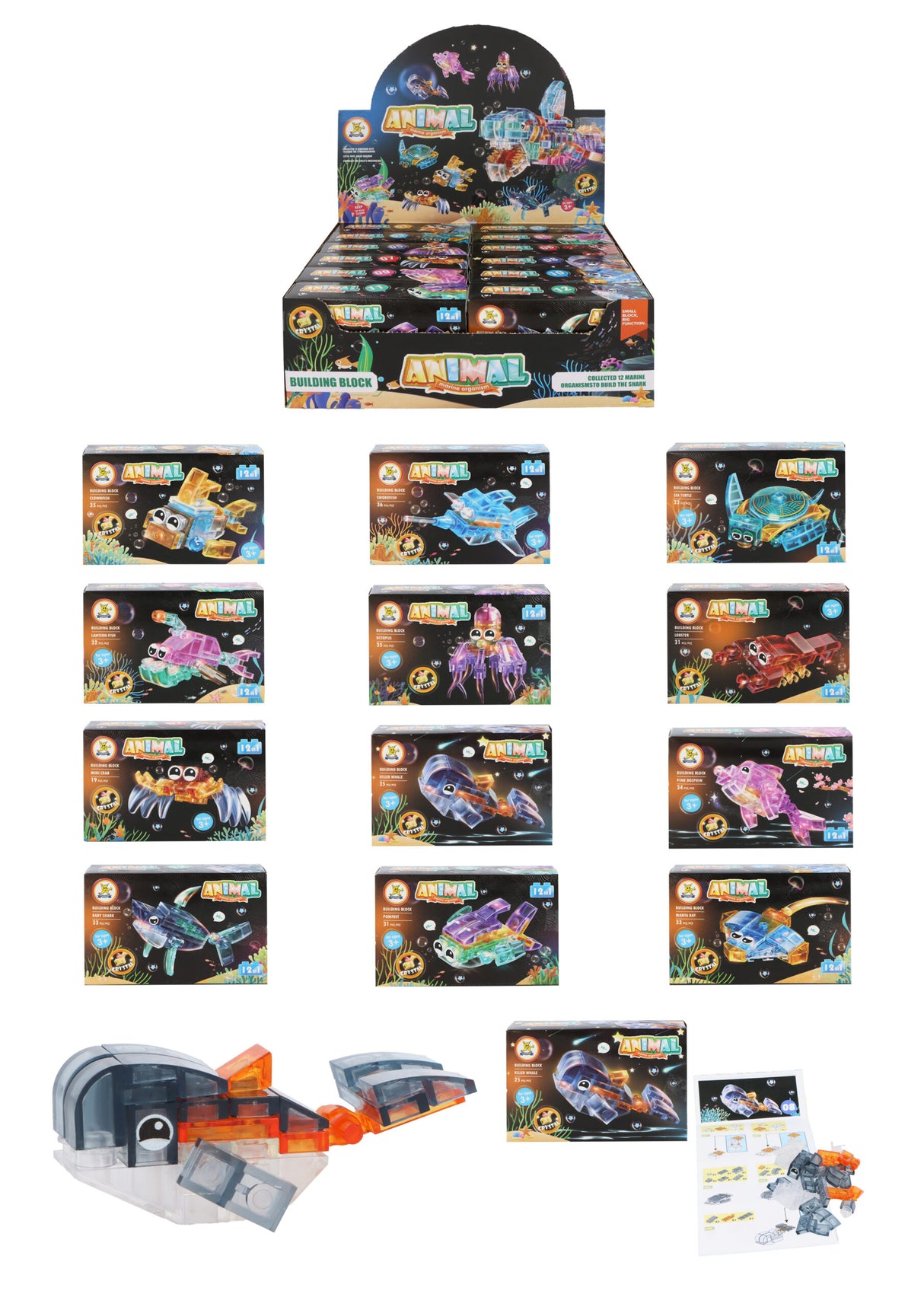 Sealife Block Kits: Crystal Series Quantities of 12