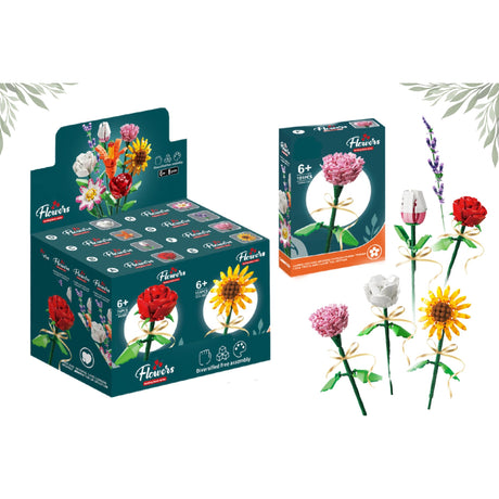 Flower Block Set Assorted - Quantities of 8 Wholesale