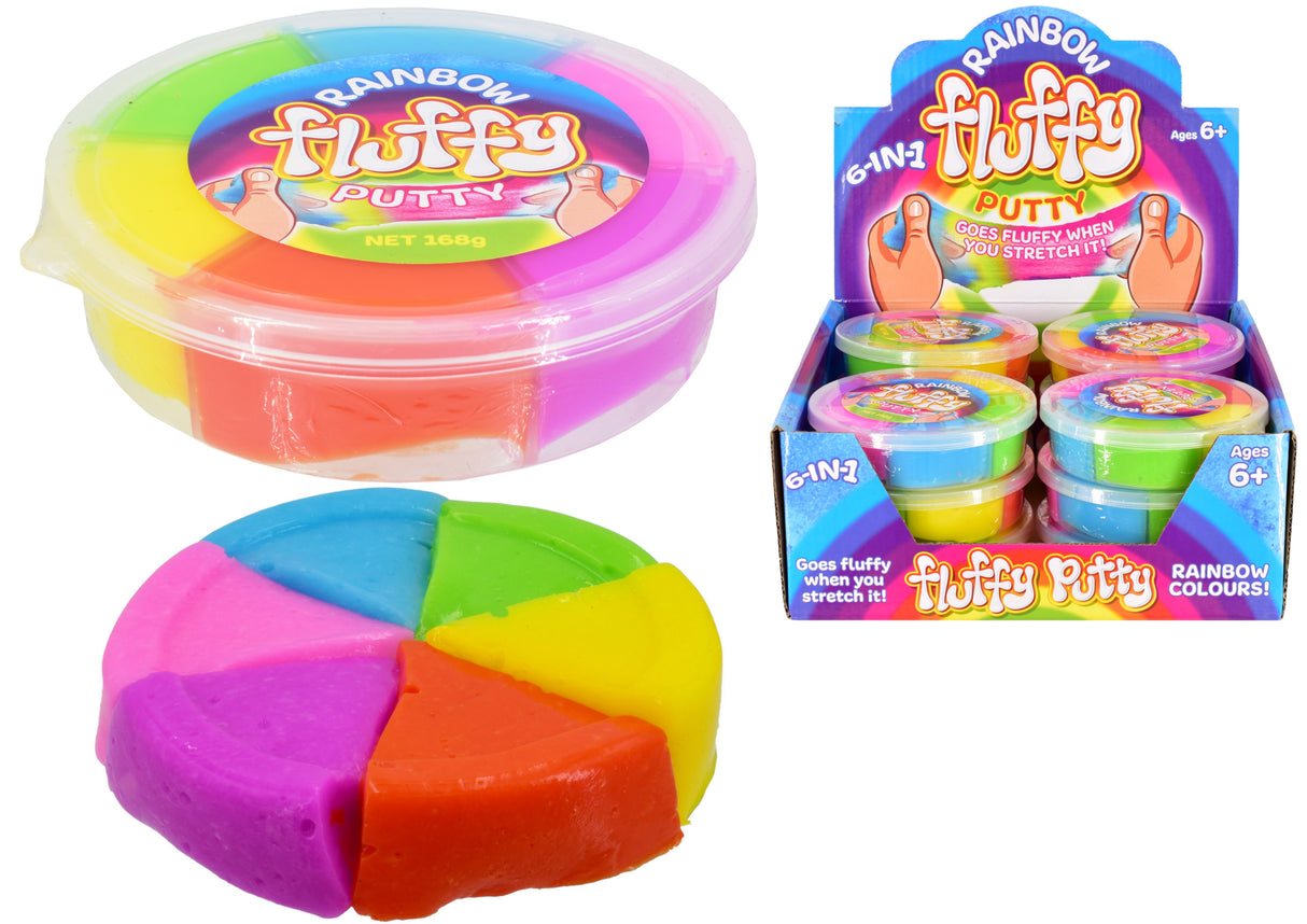 Rainbow Fluffy Putty 168g Quantities of 12
