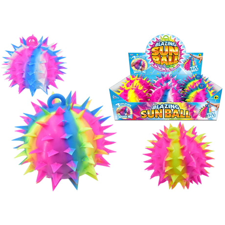 500g 17cm Jumbo Spikey Rainbow Ball Quantities of 6 Wholesale