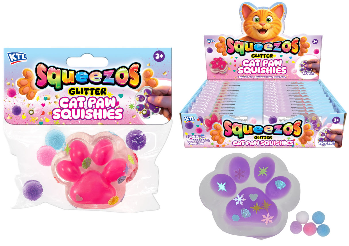 Squishy Cat Paw With Bobble Quantities of 24