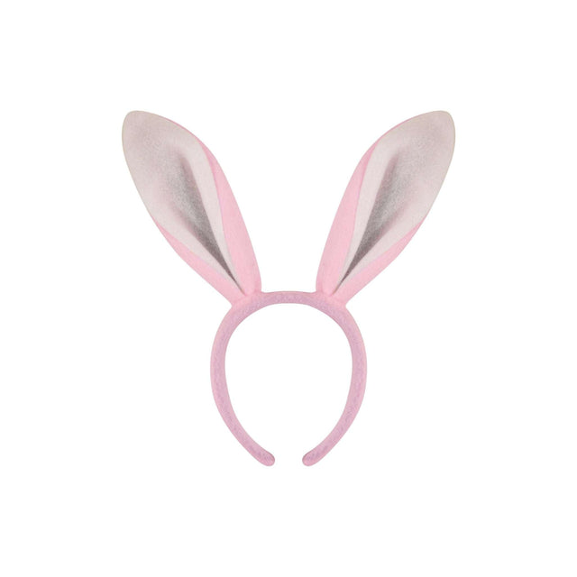Pink Bunny Ears Headband 27x28cm for costume parties and fun occasions.