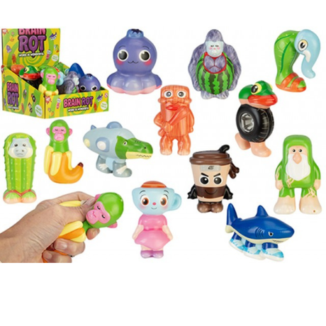 Brain rot squish series one 10cm Quantities of 12 Wholesale
