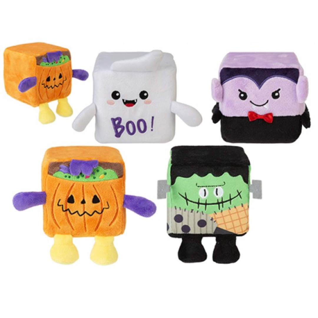 Softlings Halloween Squishy Cube Plush 10cm Quantities of 4