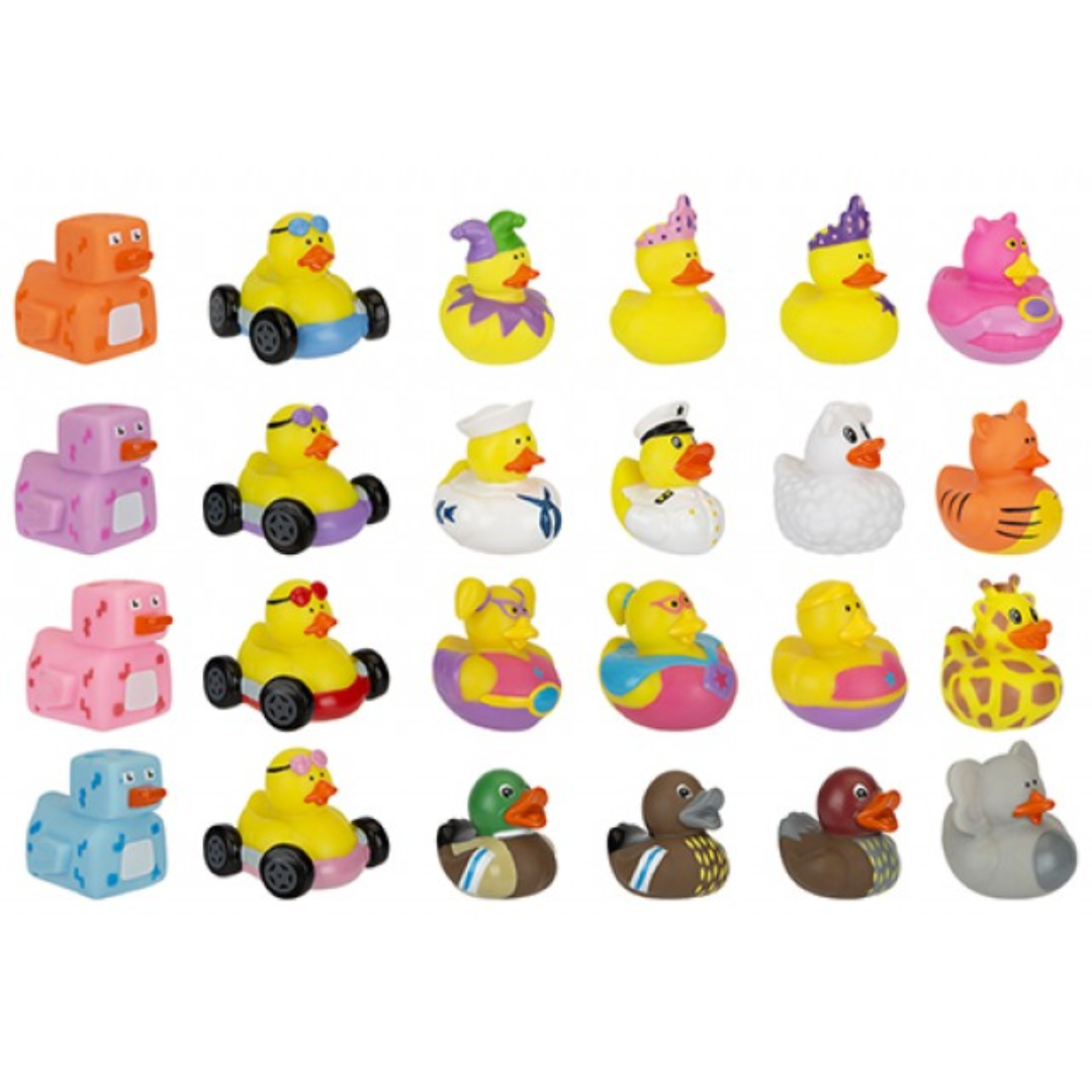 Assorted 2.5" Novelty PVC Duckies Bulk Quantities of 72